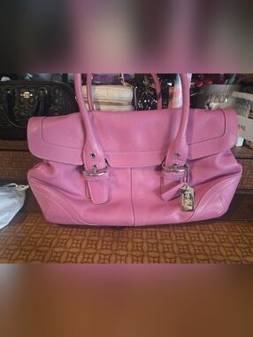 Authentic Coach Soho Flap Satchel Pink Y2K Vintage